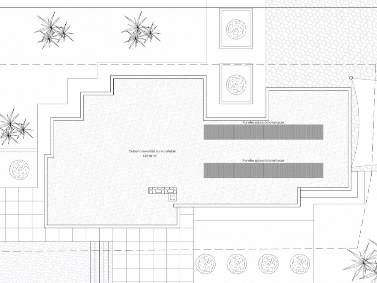 Proyecto de villa moderna de un nivel en Calpe, contáctanos.